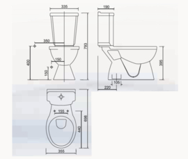 Creavit YG3042 Duoblok WC (AO)