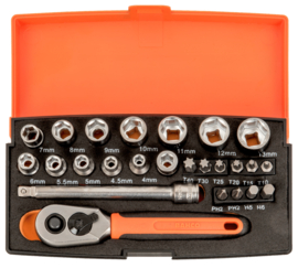 Bahco SL25 Dopsleutelset (¼") 25 DLG.