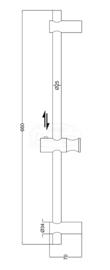 Best Design Ore-Rado Douche-Glijstang 66 cm RVS 4011910