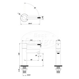 Best Design Ore-Ribera Toiletkraan RVS-304 4010770