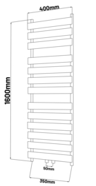 Titan Design Type 4/16 Atlantis Wit 40x160cm Radiator