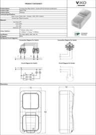 Viko Combinatie Wissel Wissel / WCD+RA Vert. Palmiye Grijs 90555790