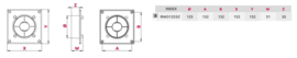 Awenta Frame Grey for ventilation + Outlet Ø125 150x150mm RWO125SZ