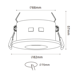 Horoz Sardunya-R Led spot houder Mat Chroom IP65