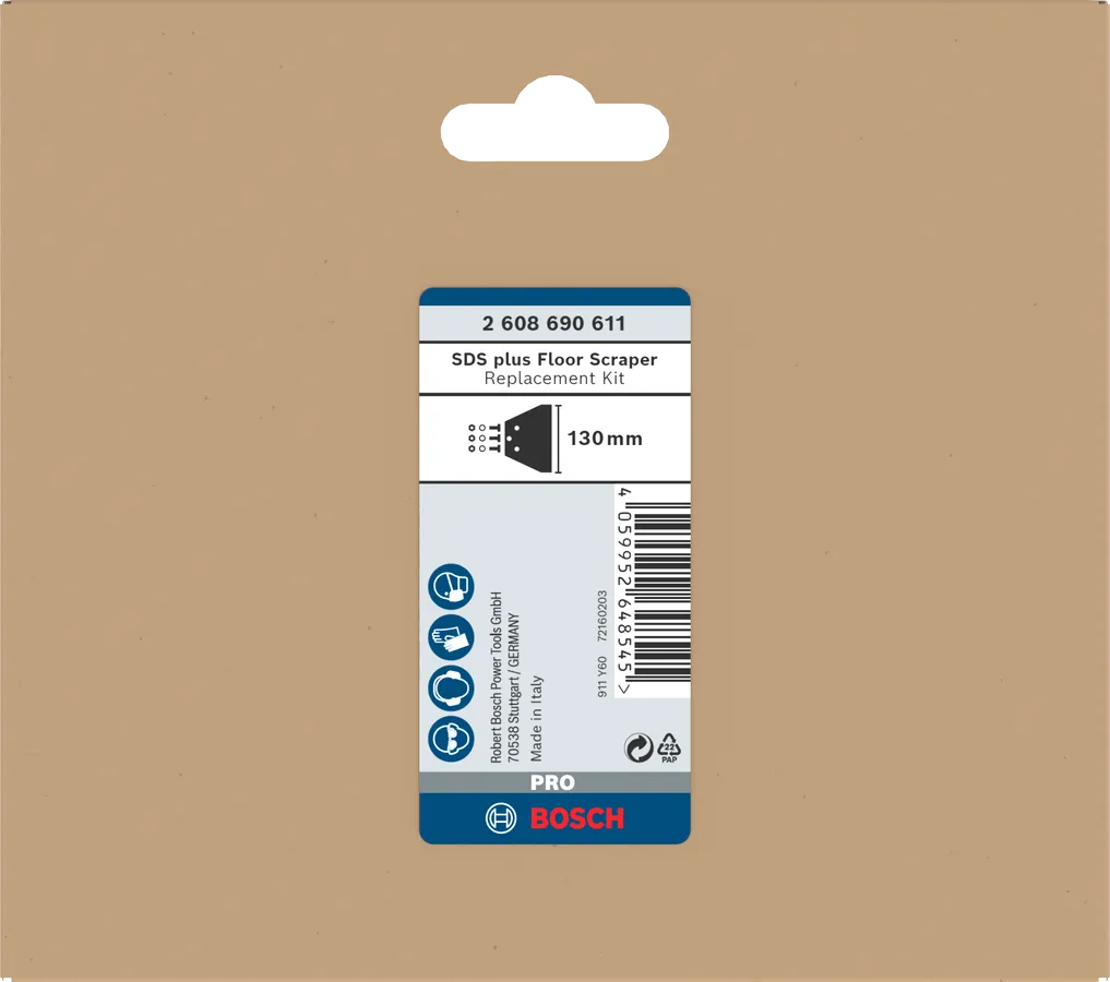 Bosch Reserve Vloerschraper SDS Plus 130mm