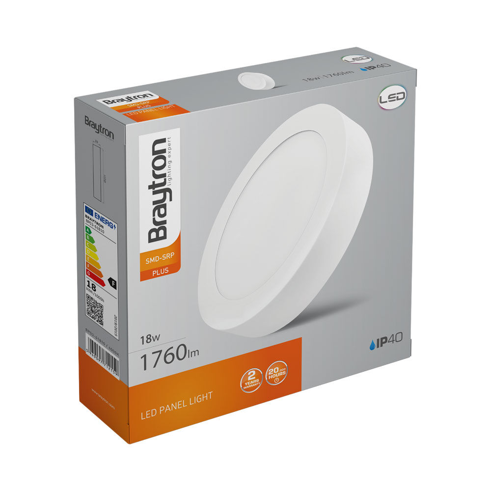 Braytron SMD SRP 18W RND White 6500K LED Panel