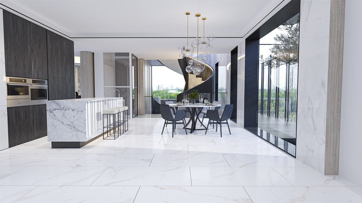 BIANCA CALACATA Polished Vloertegel 60x120cm