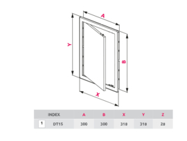 Awenta Inspectieluik Wit 30 x 30 cm DT15