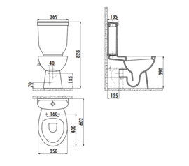 Creavit SD3842 Duoblok WC met Kraan (AO) (PK)