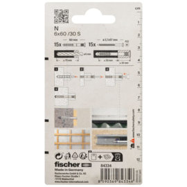 Fischer Nagelplug N 6x60/30 S 84334
