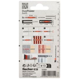 Fischer DuoPower Plug 8x65 537651