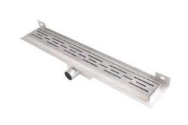 Titan 50SWF RVS Drain / Douchegoot 50 cm + Muurflens (BODY) Zij-uitlaat