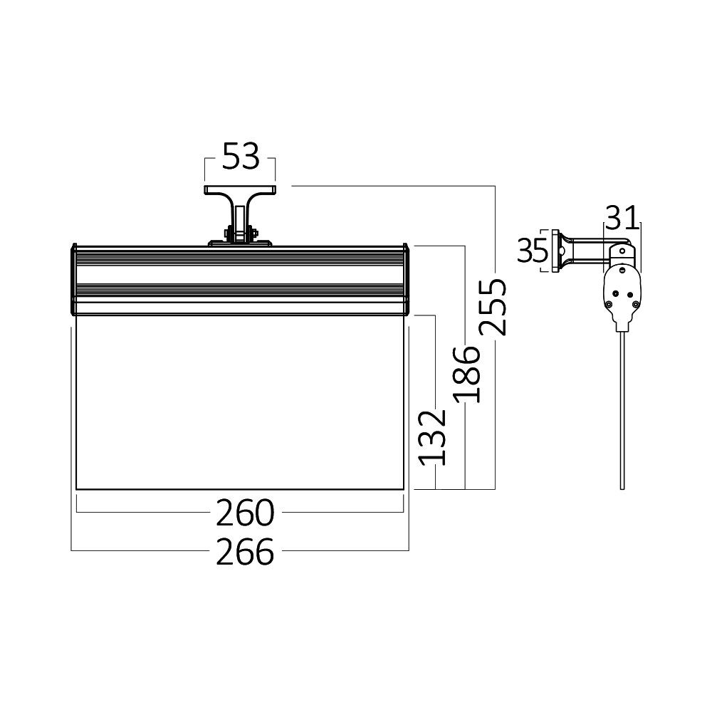 Braytron EXIT LED 3W MA HNG IP20 WHT Emergency Exit