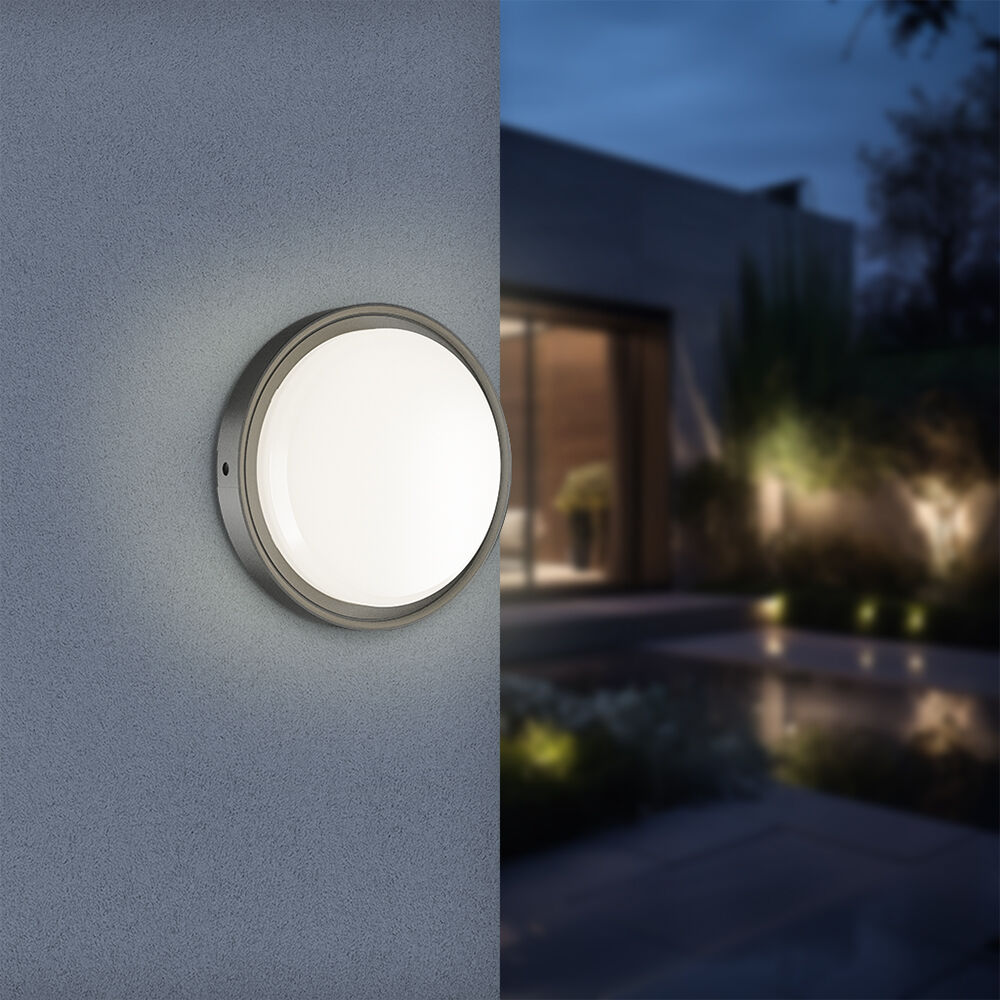 Braytron BULKHEAD 18W RND BLACK 3IN1 CCT IP65 LED Bulkhead