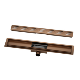 Titan 90SF SUNNY BRONZE + Rooster RVS Drain 90 cm