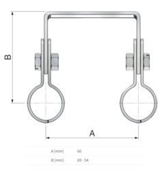 Duplo beugel 22mm VZ