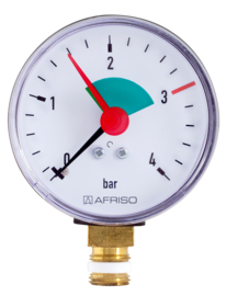 Afriso Manometer 0-4 Bar Onder 1/4" - Ø63mm 63911
