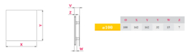 Awenta Trax Glass Frozen Front Panel Ø100 PTG100