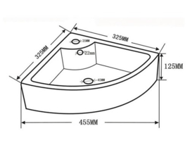 Differnz Hera Hoekfontein Wit 32.5 x 32.5 x 12.5 cm.