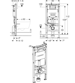 Geberit Inbouwreservoir UP100