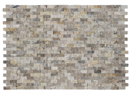 S04 Light Grey Mix (6x) 3D Steenstrips Travertin 0,53m²