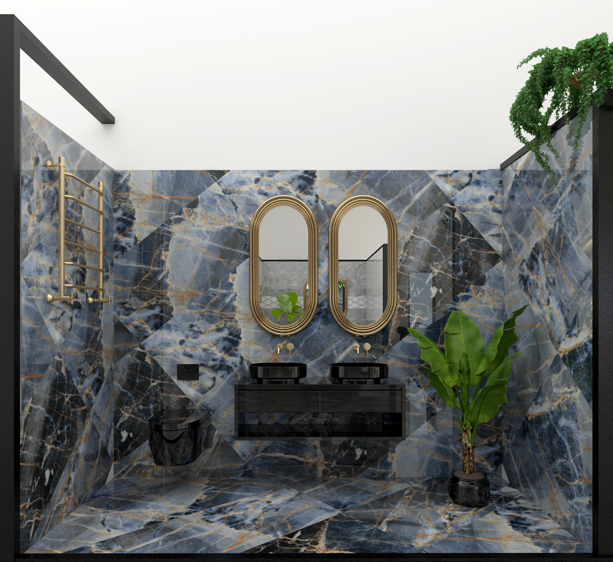 Zeta BLACK Polished Vloertegel 60x120cm