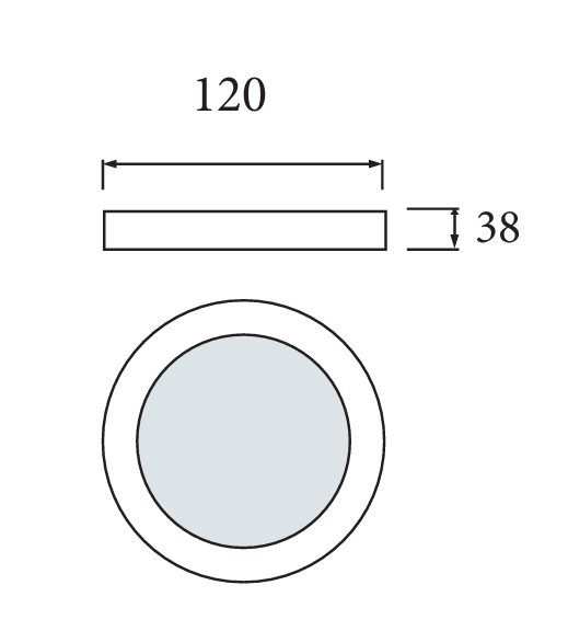 Horoz Sofia Black 18W Led Opbouw Round