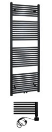 Titan Design Electric Mat Black Recht Radiator