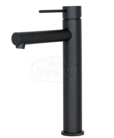 Best Design Nero-Flaach Hoge-Wastafelmengkraan Mat-Zwart 4008410