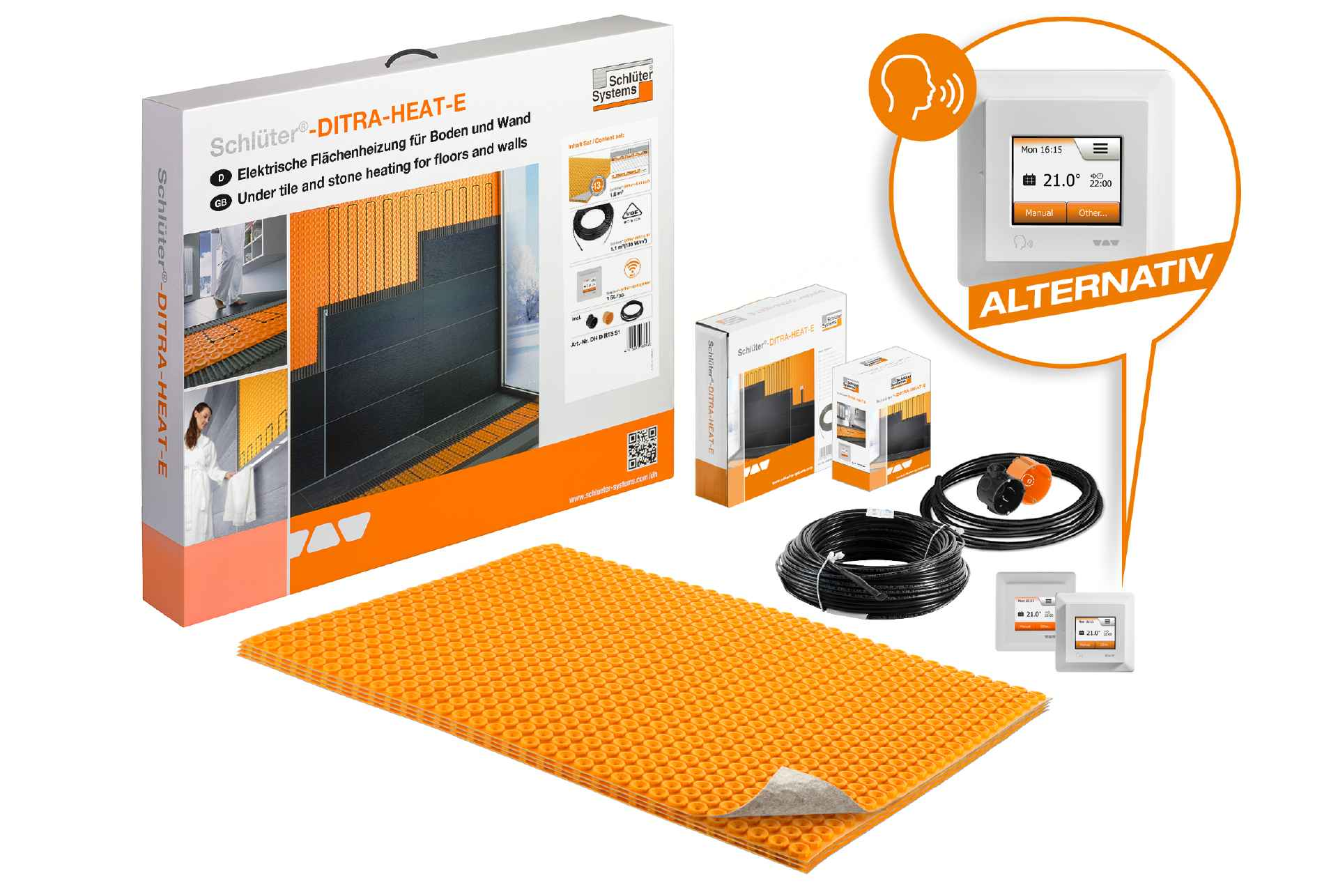 Schluter Ditra Heat E Duo 1,5m² 150 Watt DHDRT6S1 Vloerverwarming