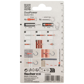Fischer DuoPower Plug 8x40 RH K 535003