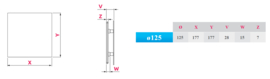 Awenta Trax Inox Front Panel Ø125 PTI125