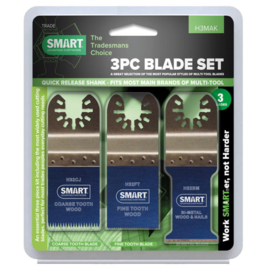 SMART H3MAK 3x Blade Set 32mm Fine Tooth Jap. Tooth, Bi-Meta