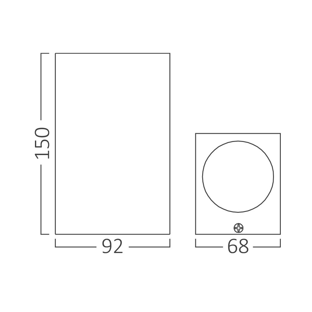 Braytron RITA T WL.2 Grey 2xGU10 IP44 Wall Light