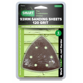 SMART HS12005 Trade 93mm 120 Grit Sanding Sheets - 5pk