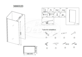 Best Design "Erico 1100" Inloopdouche 105-107cm NANO 8mm Glas
