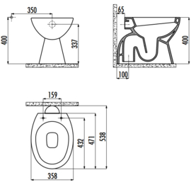 Creavit TP340 001 zonder bidet (AO)