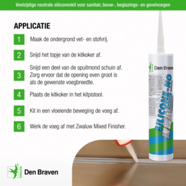 Zwaluw Silicone-No 310ml Aluminium 30619611