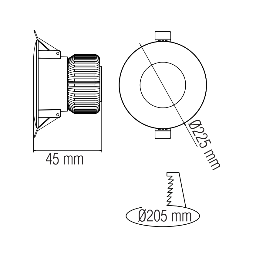 Horoz VANESSA-30 30W White 6400K Downlight