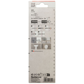 Fischer Wastafel- en Urinoirbevestiging WD 8 x 110 532693