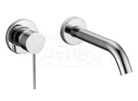Best Design Chrome-Decorata Inbouw-Wandmengkraan Uitloop=20 cm Chroom 4010530