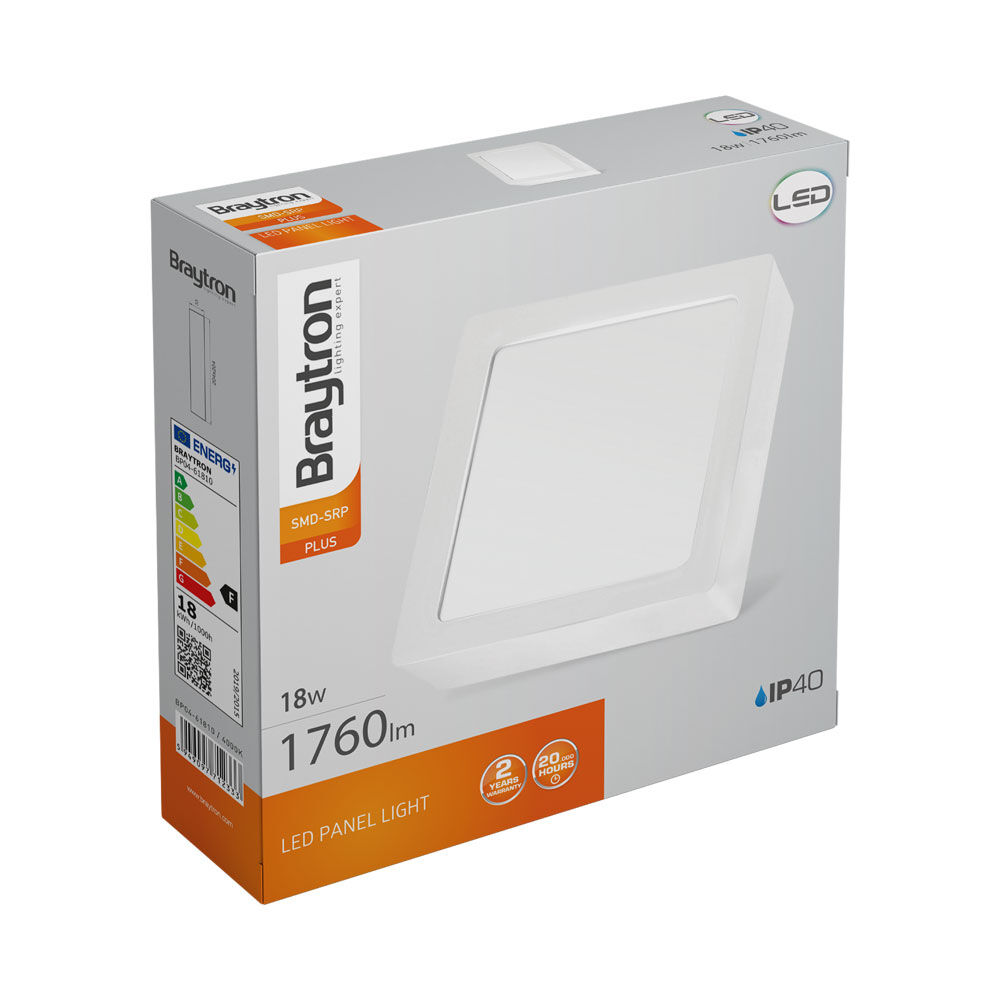Braytron SMD-SRP-18W-SQR-WHT-6500K-LED PANEL