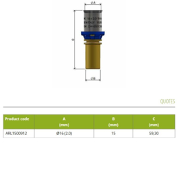 APE Buiseind Recht 16-15mm Pers x Spie ARL1500912