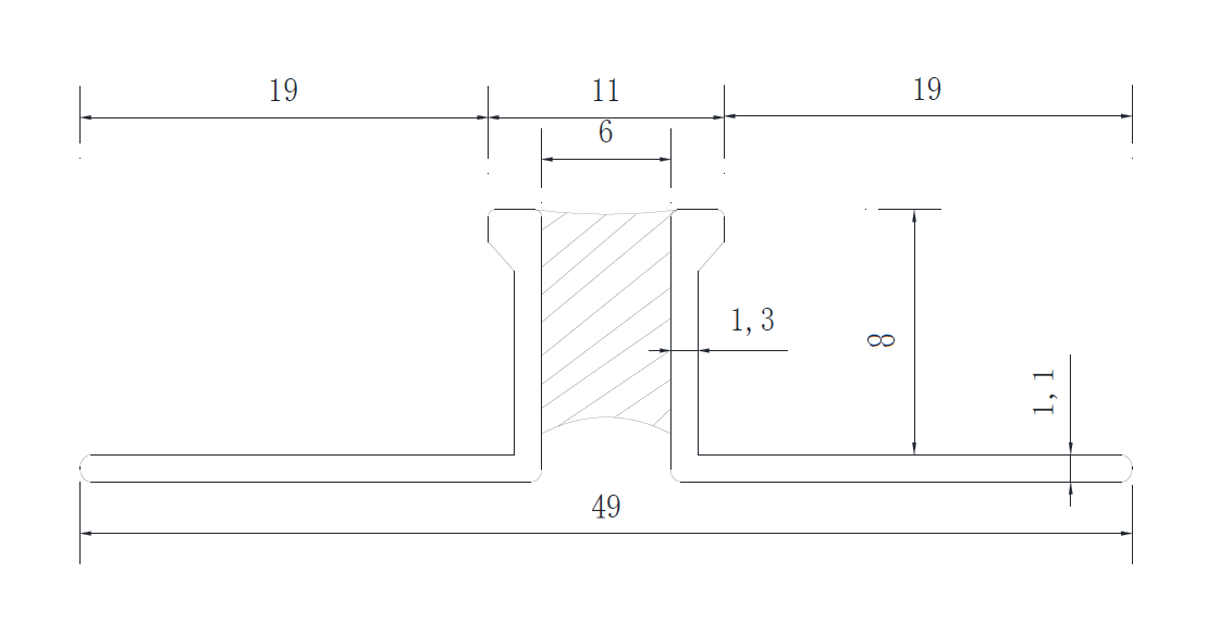 EJOX Dilatatieprofiel Alu Grey 8 x 2500mm OX-P271009137 Tegelprofiel