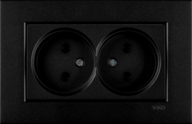 Viko WCD dubbel zonder RA Novella Black 92105546