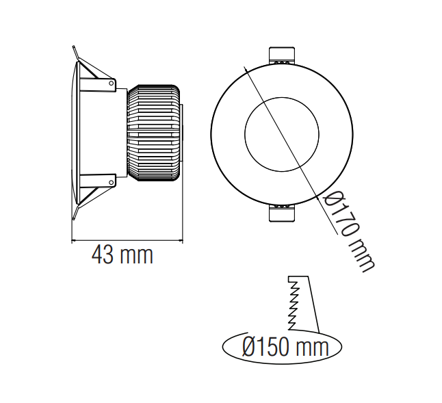 Horoz VANESSA-15 15W White 6400K Downlight