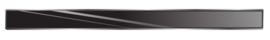 C17 GLASS Zwart  50cm Rooster voor douchegoot