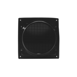 Nedco Buitenrooster Schuin RVS ZWART Ø150 mm. 62603001