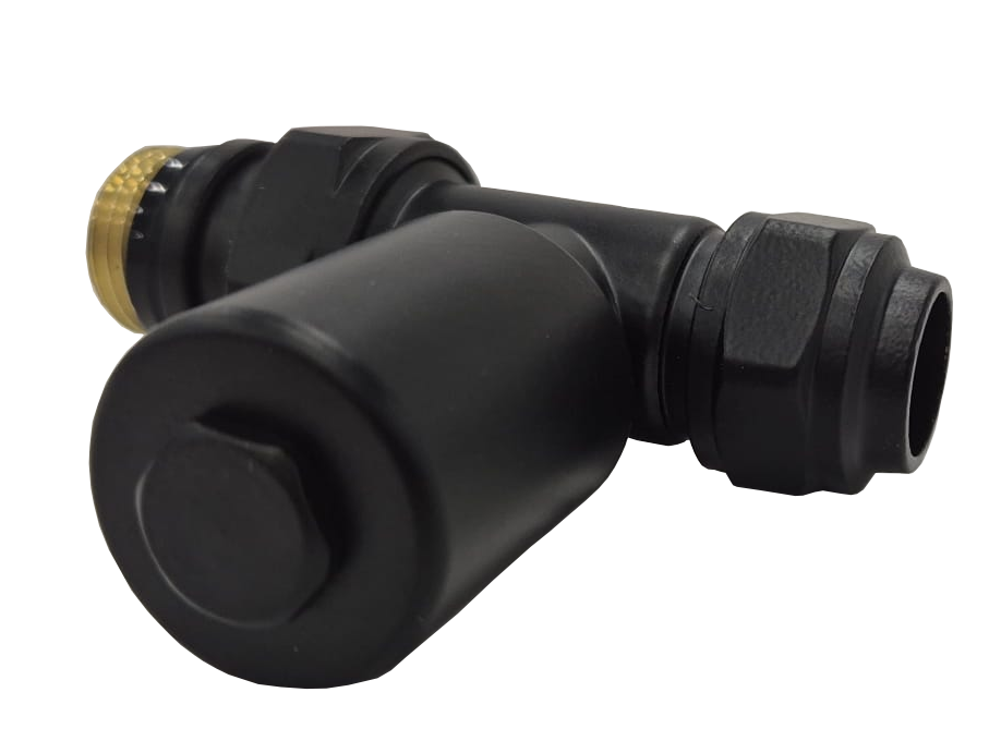 GK Recht Black Radiatorkraan (15mm) O-ring M13016-9-A-BS