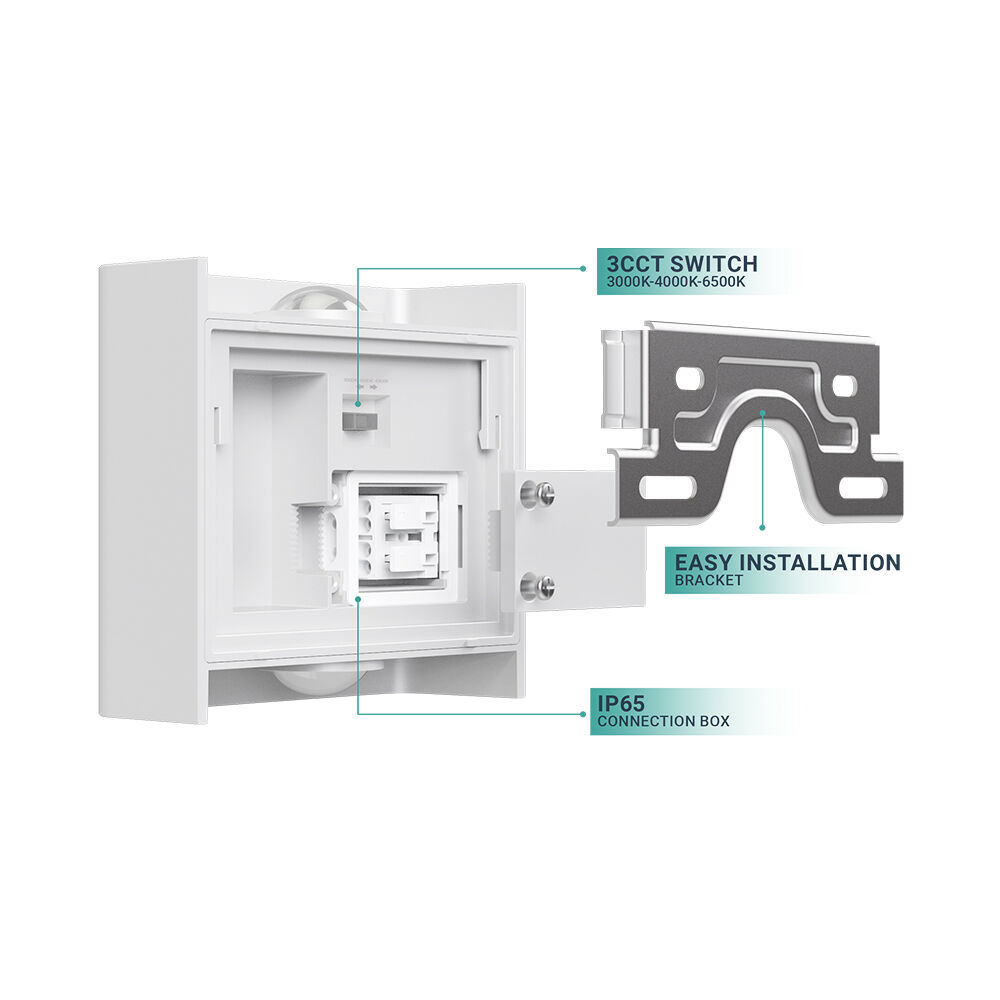 Braytron 2x1W Wall Light VECTOR White CCT 3IN1 IP65